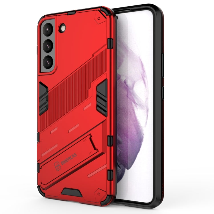 For Samsung Galaxy S22+ 5G Punk Armor 2 in 1 PC + TPU Shockproof Phone Case with Invisible Holder