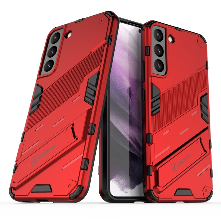 For Samsung Galaxy S22+ 5G Punk Armor 2 in 1 PC + TPU Shockproof Phone Case with Invisible Holder