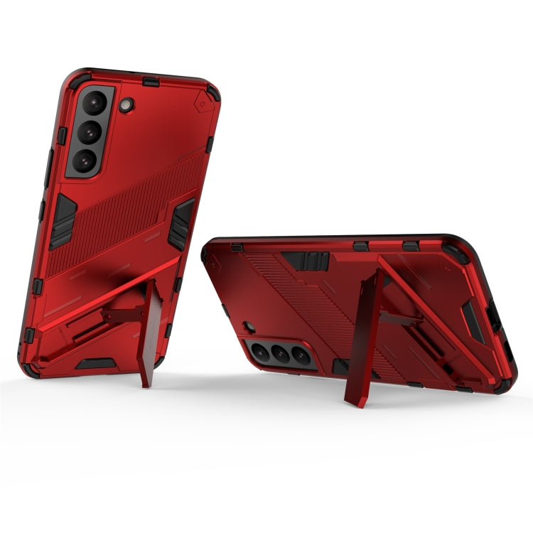 For Samsung Galaxy S22+ 5G Punk Armor 2 in 1 PC + TPU Shockproof Phone Case with Invisible Holder