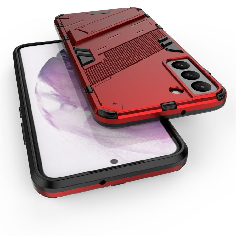 For Samsung Galaxy S22+ 5G Punk Armor 2 in 1 PC + TPU Shockproof Phone Case with Invisible Holder