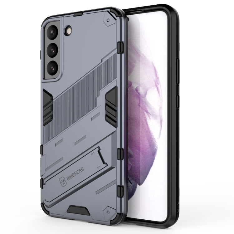 For Samsung Galaxy S22+ 5G Punk Armor 2 in 1 PC + TPU Shockproof Phone Case with Invisible Holder