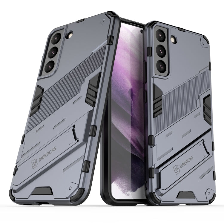 For Samsung Galaxy S22+ 5G Punk Armor 2 in 1 PC + TPU Shockproof Phone Case with Invisible Holder