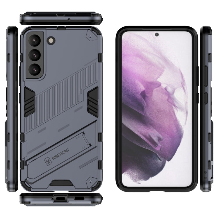 For Samsung Galaxy S22+ 5G Punk Armor 2 in 1 PC + TPU Shockproof Phone Case with Invisible Holder