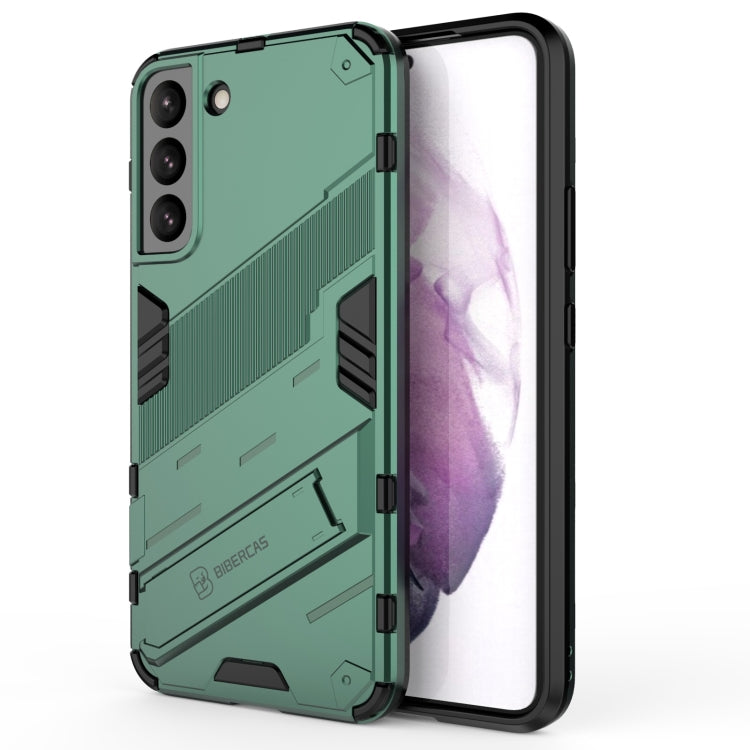 For Samsung Galaxy S22+ 5G Punk Armor 2 in 1 PC + TPU Shockproof Phone Case with Invisible Holder
