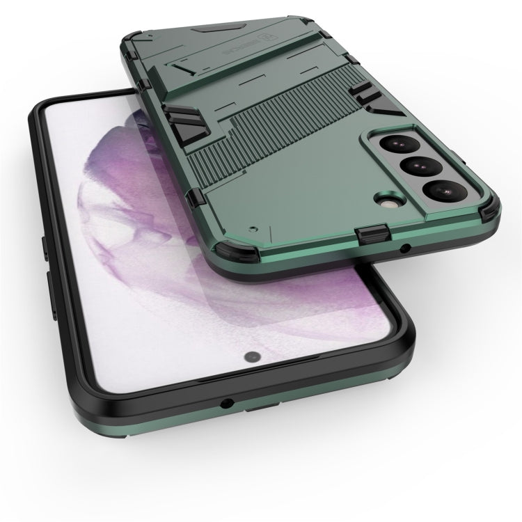 For Samsung Galaxy S22+ 5G Punk Armor 2 in 1 PC + TPU Shockproof Phone Case with Invisible Holder