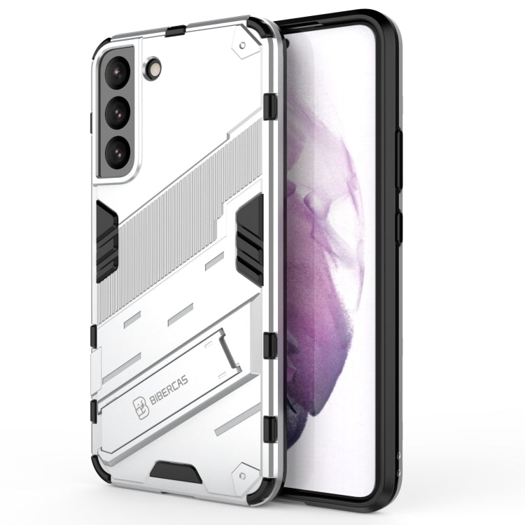 For Samsung Galaxy S22+ 5G Punk Armor 2 in 1 PC + TPU Shockproof Phone Case with Invisible Holder