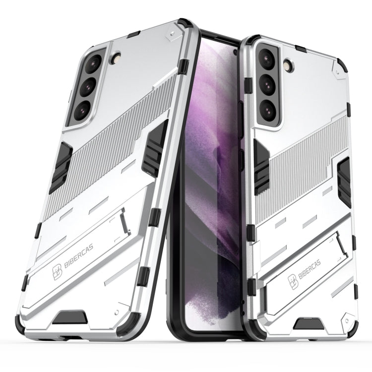 For Samsung Galaxy S22+ 5G Punk Armor 2 in 1 PC + TPU Shockproof Phone Case with Invisible Holder
