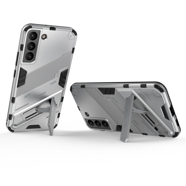 For Samsung Galaxy S22+ 5G Punk Armor 2 in 1 PC + TPU Shockproof Phone Case with Invisible Holder
