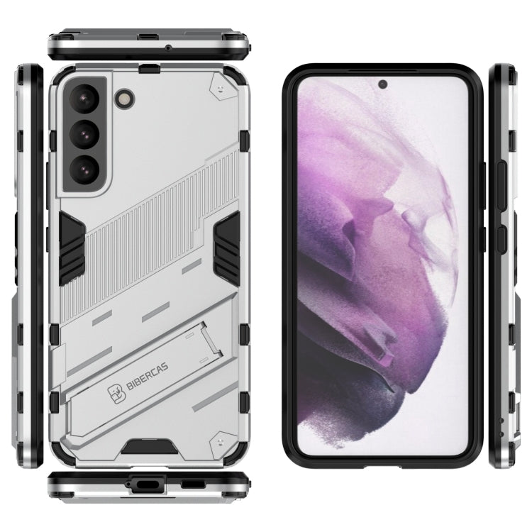For Samsung Galaxy S22+ 5G Punk Armor 2 in 1 PC + TPU Shockproof Phone Case with Invisible Holder