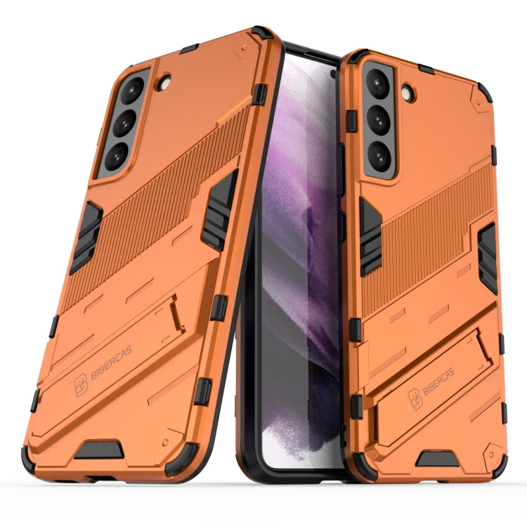 For Samsung Galaxy S22+ 5G Punk Armor 2 in 1 PC + TPU Shockproof Phone Case with Invisible Holder