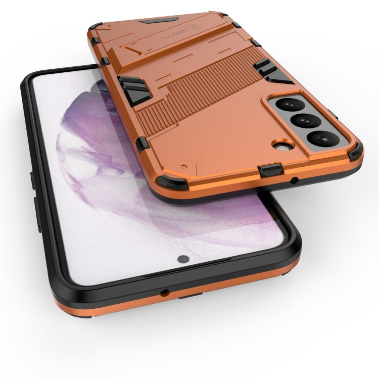 For Samsung Galaxy S22+ 5G Punk Armor 2 in 1 PC + TPU Shockproof Phone Case with Invisible Holder