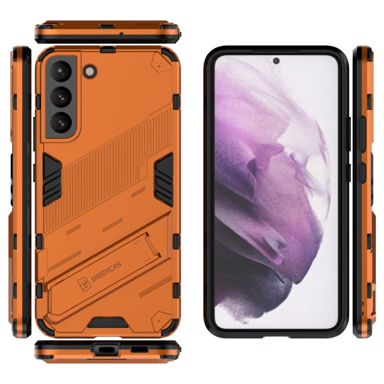 For Samsung Galaxy S22+ 5G Punk Armor 2 in 1 PC + TPU Shockproof Phone Case with Invisible Holder