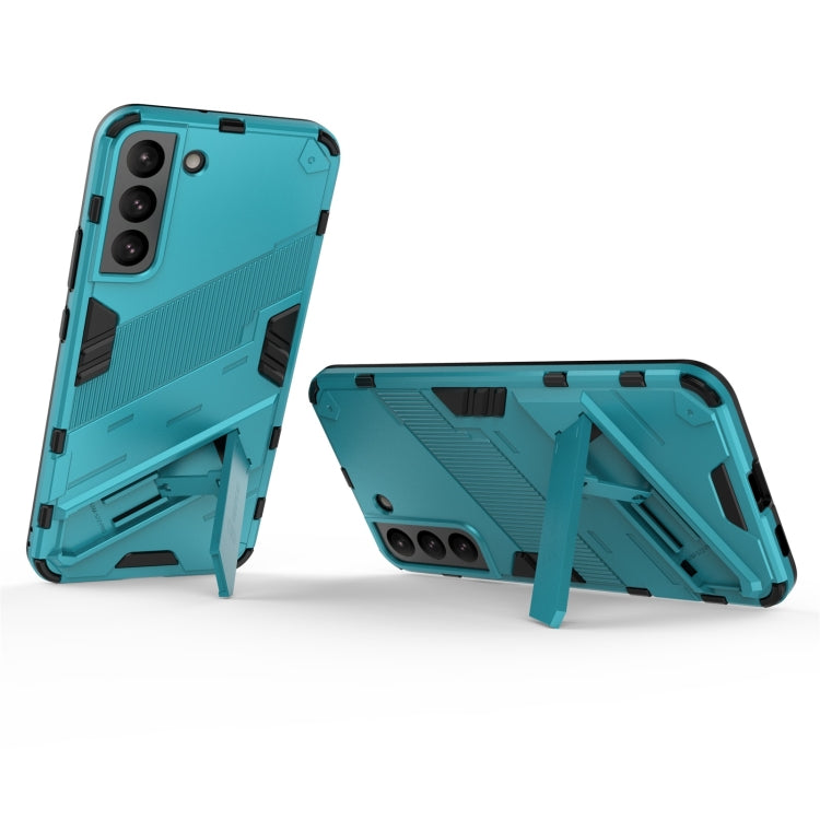For Samsung Galaxy S22+ 5G Punk Armor 2 in 1 PC + TPU Shockproof Phone Case with Invisible Holder