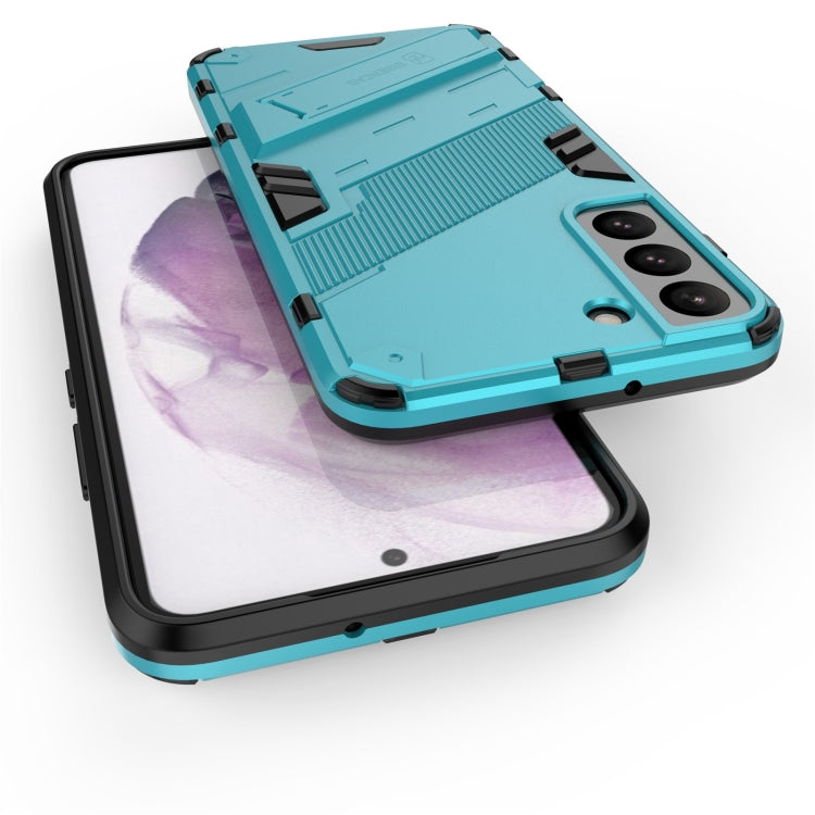 For Samsung Galaxy S22+ 5G Punk Armor 2 in 1 PC + TPU Shockproof Phone Case with Invisible Holder