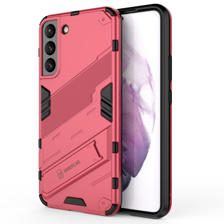 For Samsung Galaxy S22+ 5G Punk Armor 2 in 1 PC + TPU Shockproof Phone Case with Invisible Holder