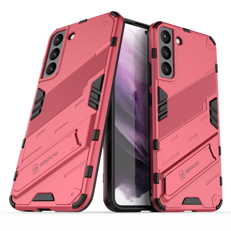 For Samsung Galaxy S22+ 5G Punk Armor 2 in 1 PC + TPU Shockproof Phone Case with Invisible Holder