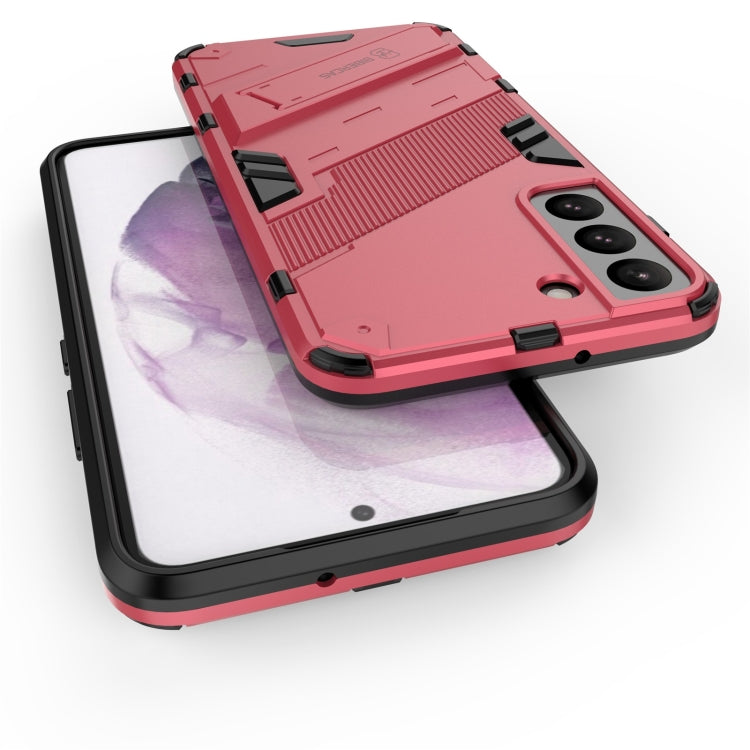 For Samsung Galaxy S22+ 5G Punk Armor 2 in 1 PC + TPU Shockproof Phone Case with Invisible Holder