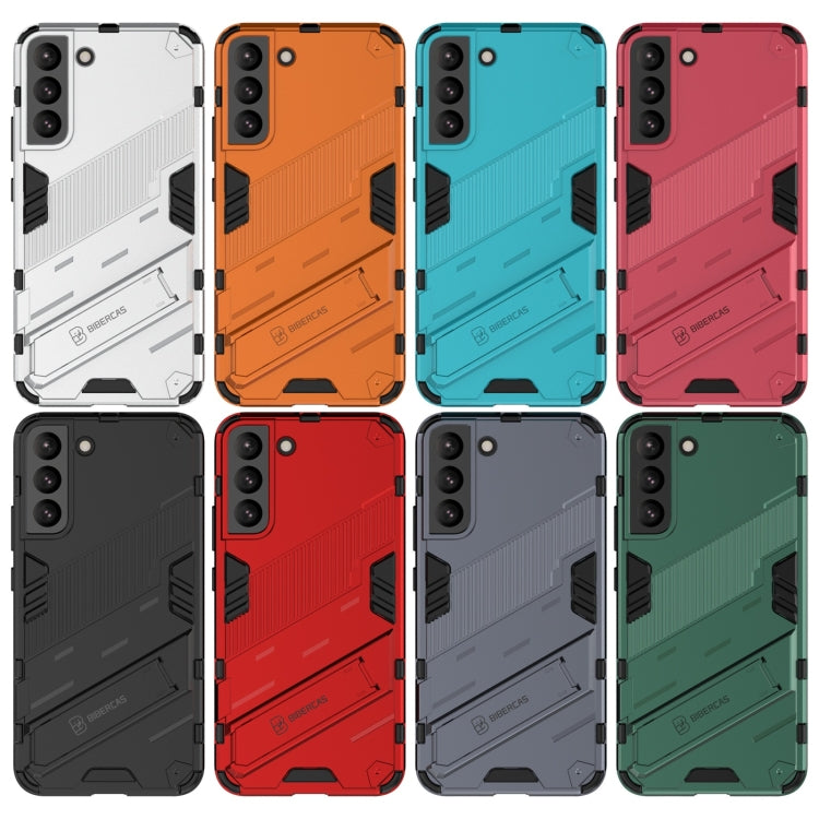 For Samsung Galaxy S22+ 5G Punk Armor 2 in 1 PC + TPU Shockproof Phone Case with Invisible Holder