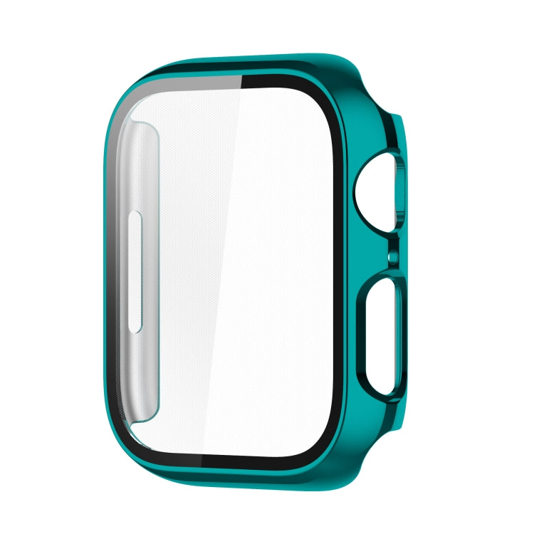Electroplating Shockproof PC Protective Case with Tempered Glass Film For Apple Watch Series 9 / 8 / 7