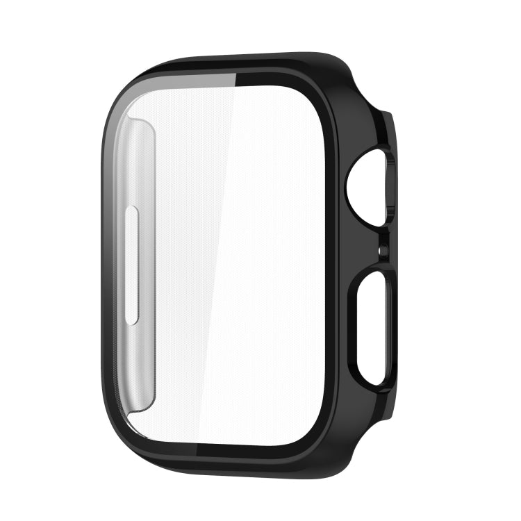 Electroplating Shockproof PC Protective Case with Tempered Glass Film For Apple Watch Series 9 / 8 / 7