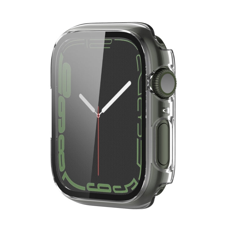 Electroplating Shockproof PC Protective Case with Tempered Glass Film For Apple Watch Series 9 / 8 / 7