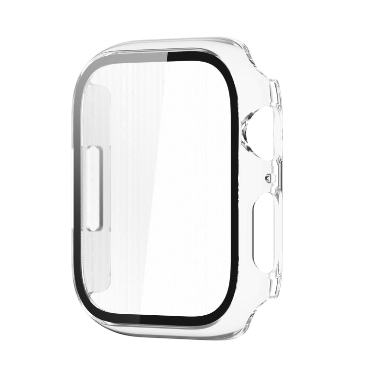 Electroplating Shockproof PC Protective Case with Tempered Glass Film For Apple Watch Series 9 / 8 / 7