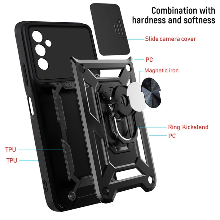 For Samsung Galaxy A13 5G Sliding Camera Cover Design TPU+PC Phone Protective Case