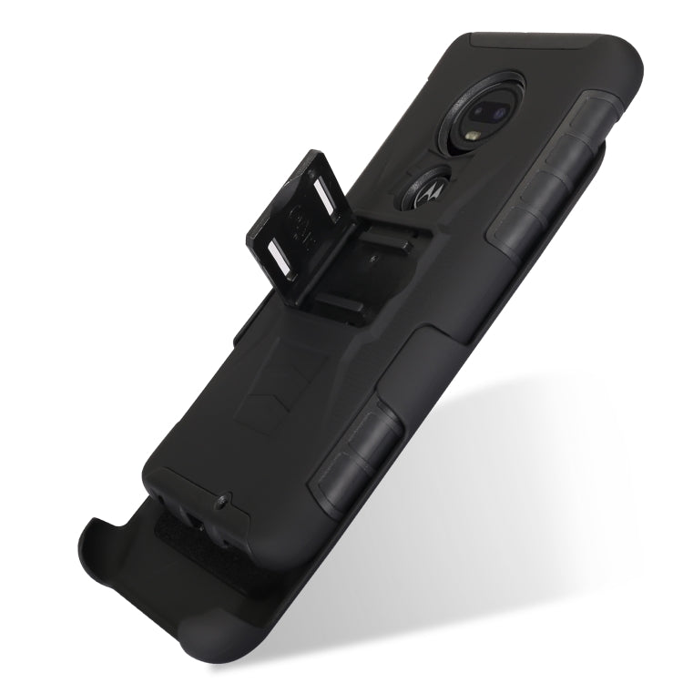 For Motorola Moto E5 / G6 Play PC + Silicone Back Clip Sliding Sleeve Protective Case(Black)