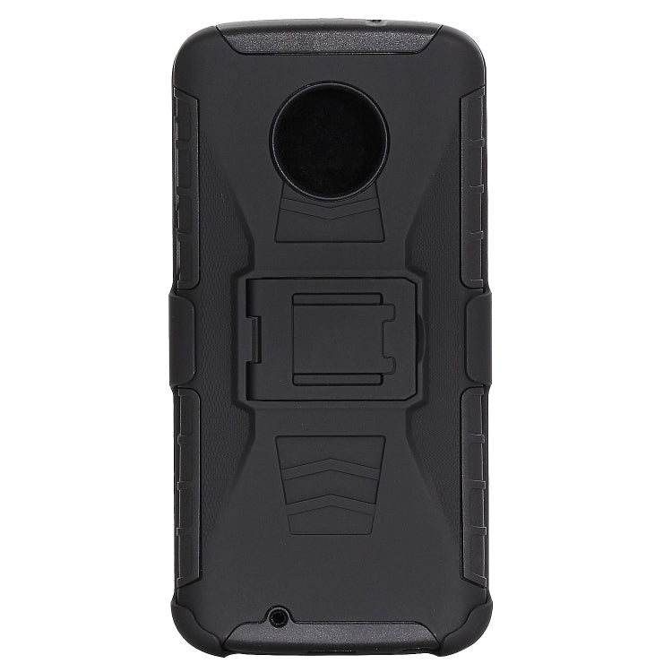 For Motorola Moto G6 PC + Silicone Back Clip Sliding Sleeve Protective Case(Black)