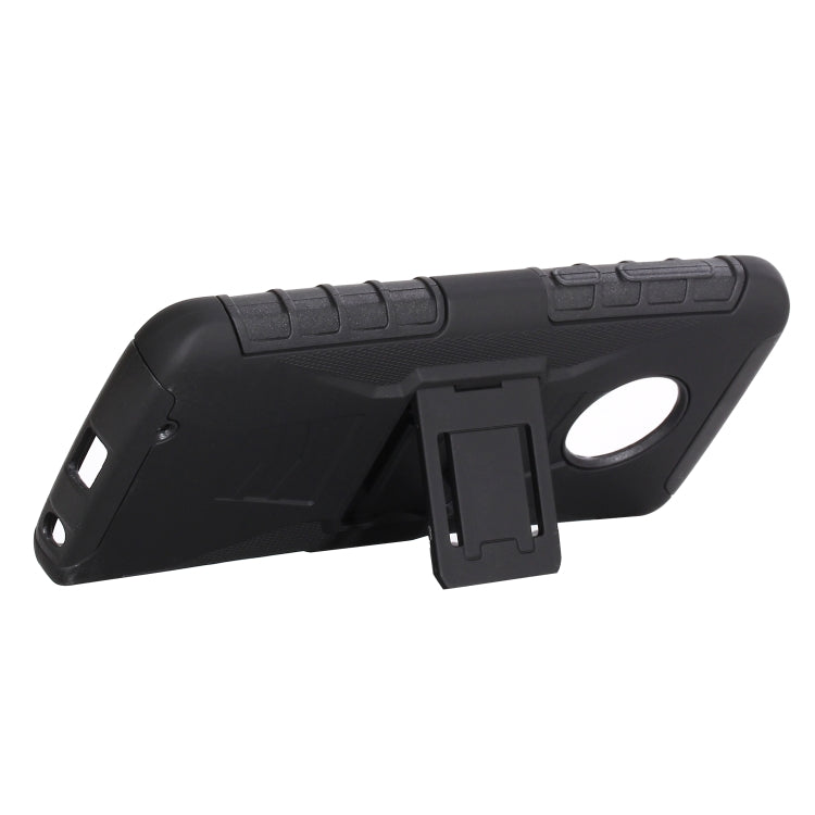 For Motorola Moto G6 PC + Silicone Back Clip Sliding Sleeve Protective Case(Black)