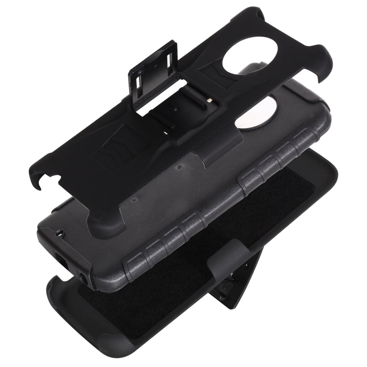 For Motorola Moto G6 PC + Silicone Back Clip Sliding Sleeve Protective Case(Black)