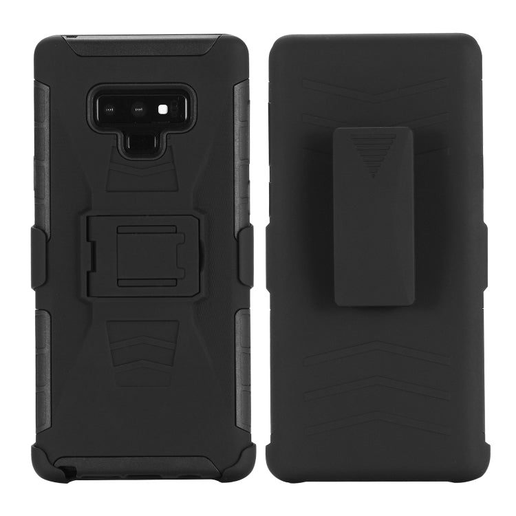 For Galaxy Note9 PC + Silicone Back Clip Sliding Sleeve Protective Case(Black)