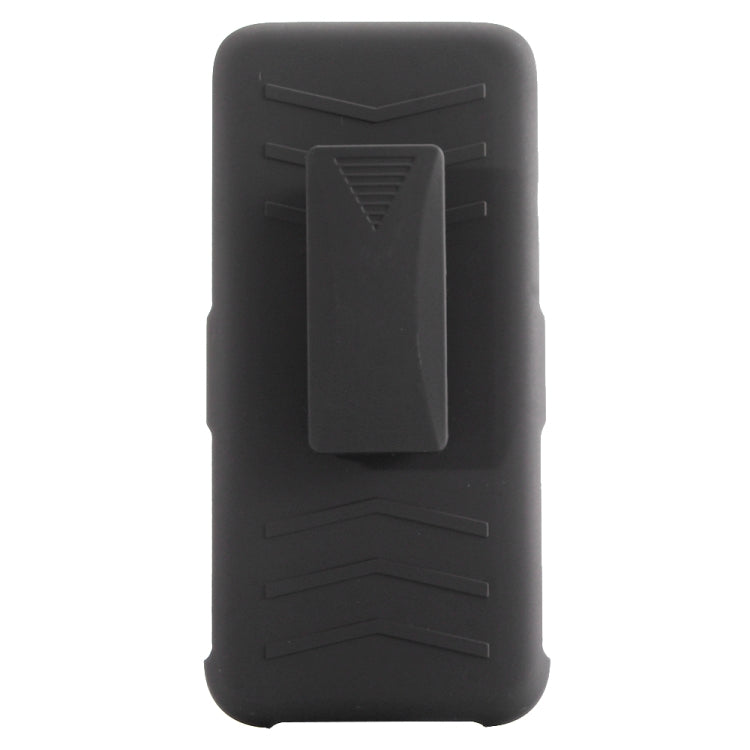 For Galaxy S8 PC + Silicone Back Clip Sliding Sleeve Protective Case(Black)