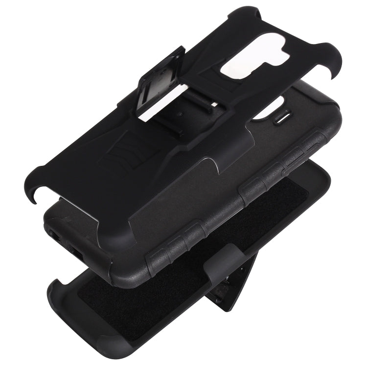 For Galaxy S9+ PC + Silicone Back Clip Sliding Sleeve Protective Case(Black)