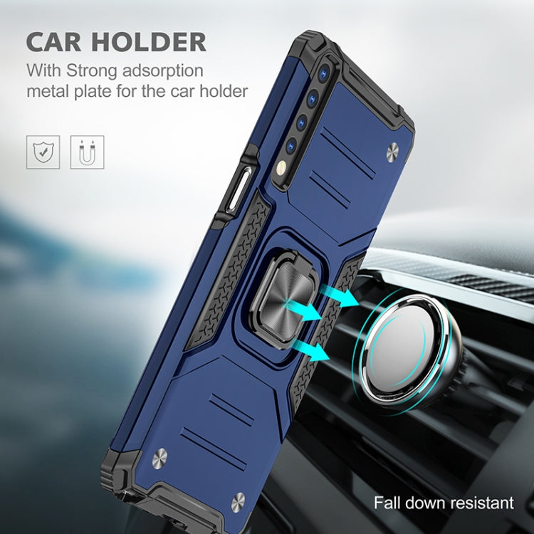 For LG Stylo 7 4G Magnetic Armor Shockproof TPU + PC Phone Case with Metal Ring Holder