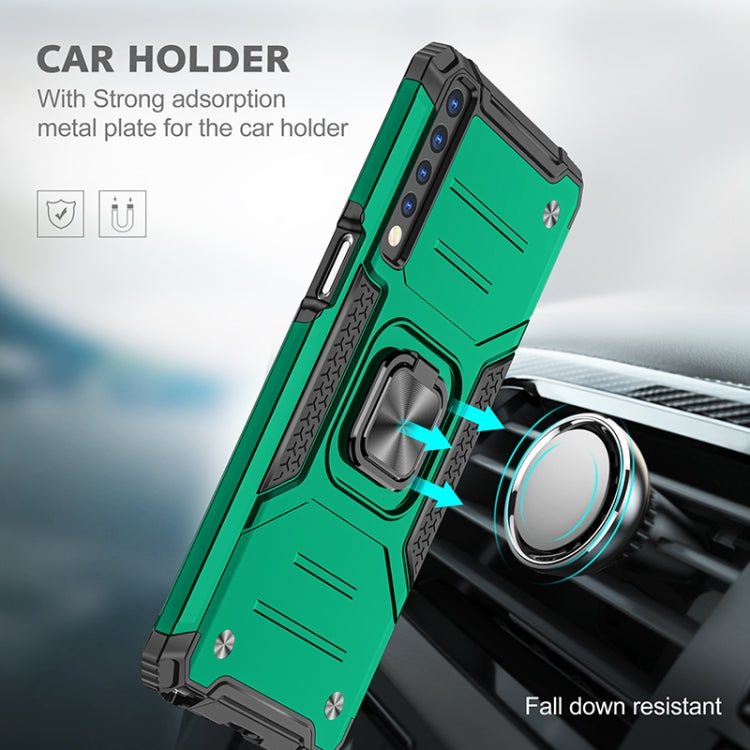 For LG Stylo 7 4G Magnetic Armor Shockproof TPU + PC Phone Case with Metal Ring Holder