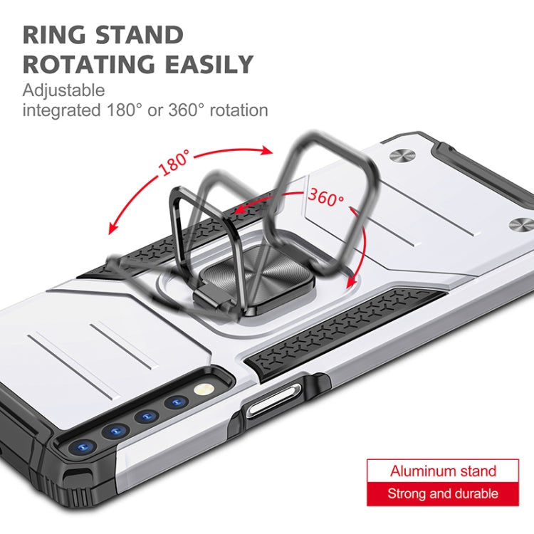For LG Stylo 7 4G Magnetic Armor Shockproof TPU + PC Phone Case with Metal Ring Holder