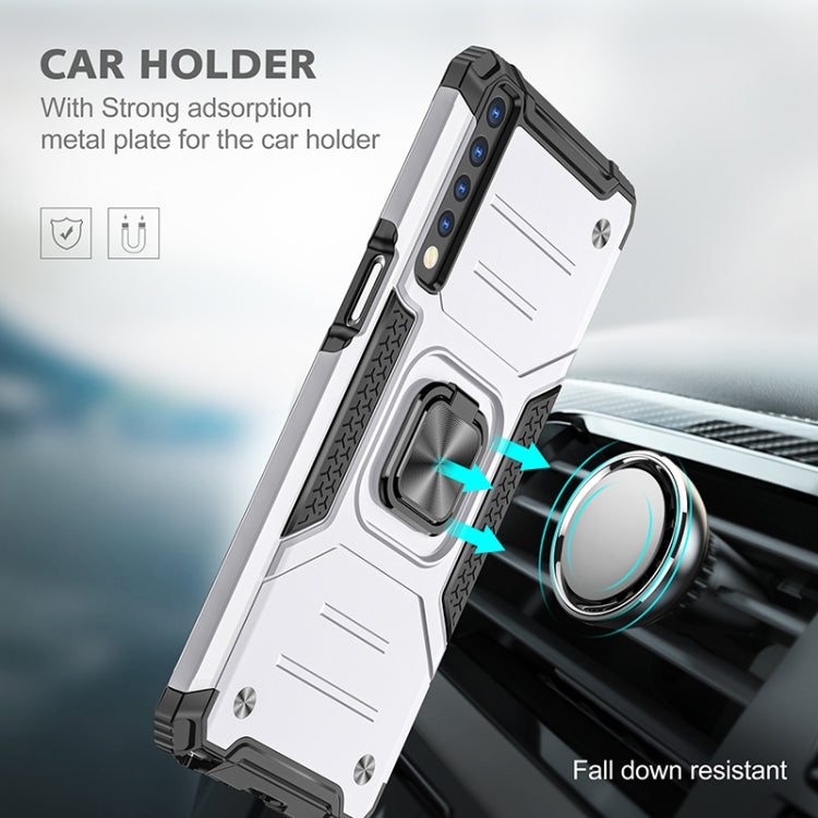 For LG Stylo 7 4G Magnetic Armor Shockproof TPU + PC Phone Case with Metal Ring Holder