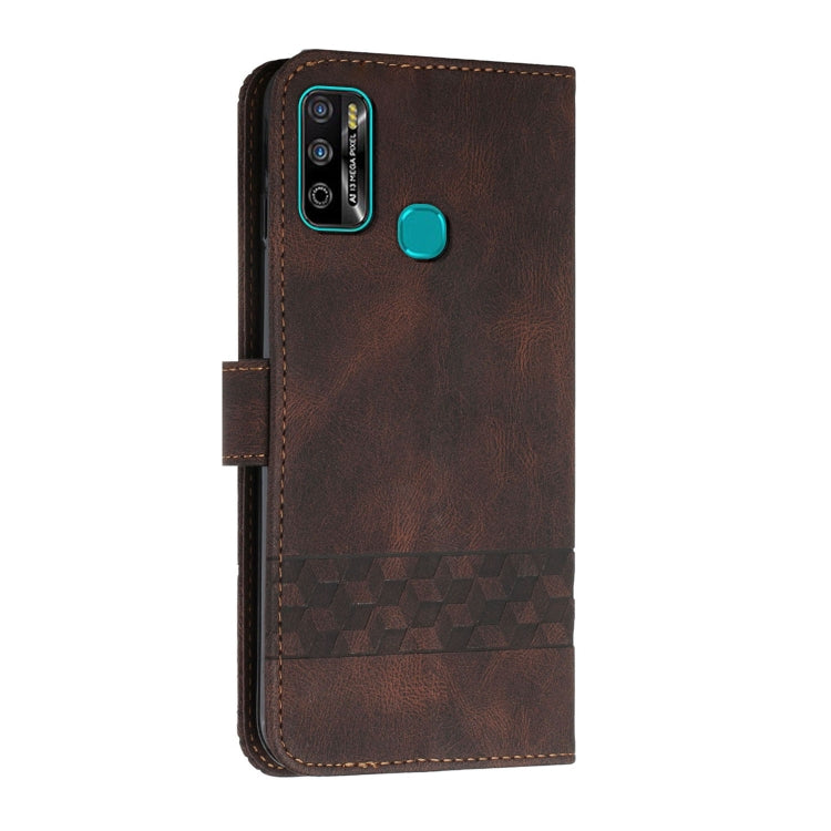 For Infinix Hot 9 Play Cubic Skin Feel Flip Leather Phone Case