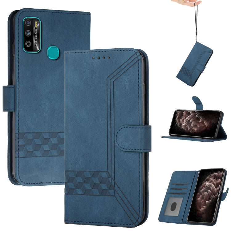 For Infinix Hot 9 / X655 Cubic Skin Feel Flip Leather Phone Case