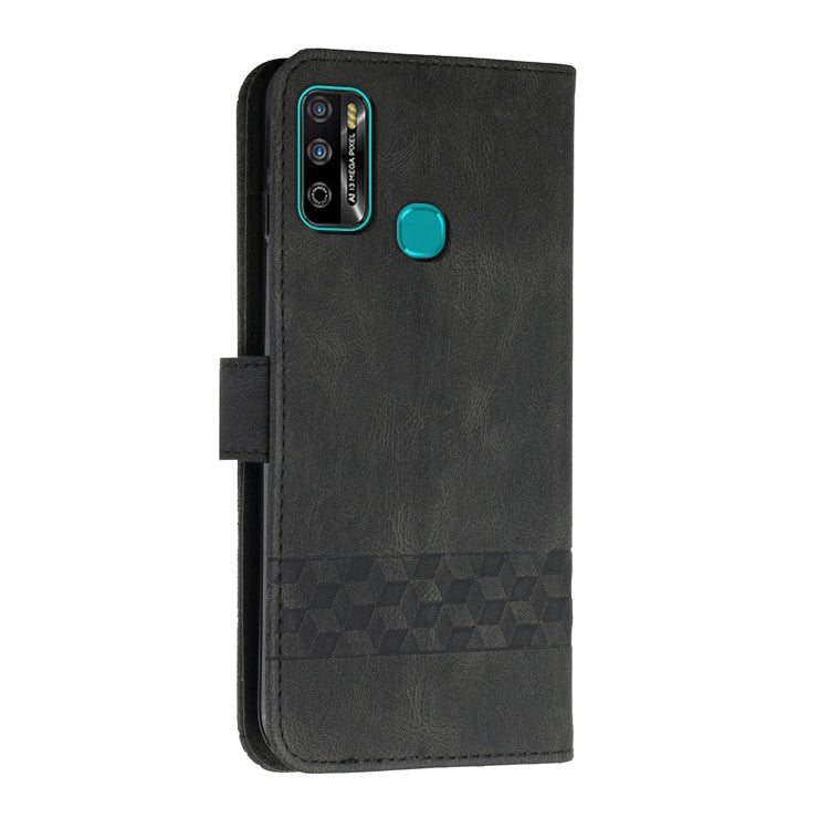 For Infinix Hot 9 / X655 Cubic Skin Feel Flip Leather Phone Case