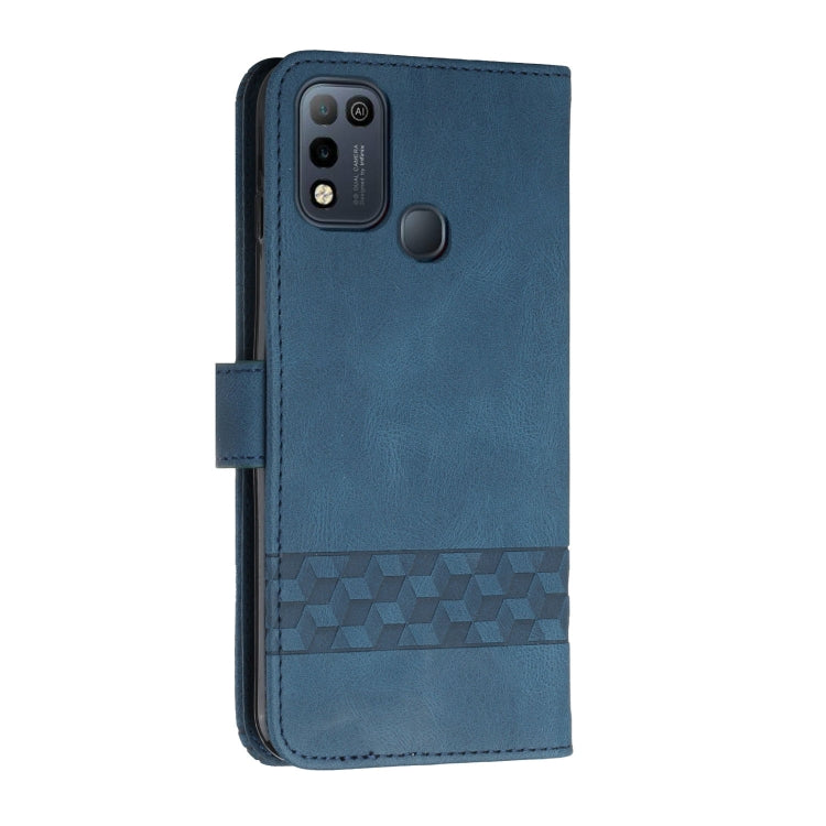 For Infinix Hot 10 Play Cubic Skin Feel Flip Leather Phone Case
