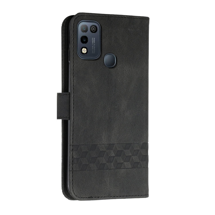 For Infinix Hot 10 Play Cubic Skin Feel Flip Leather Phone Case