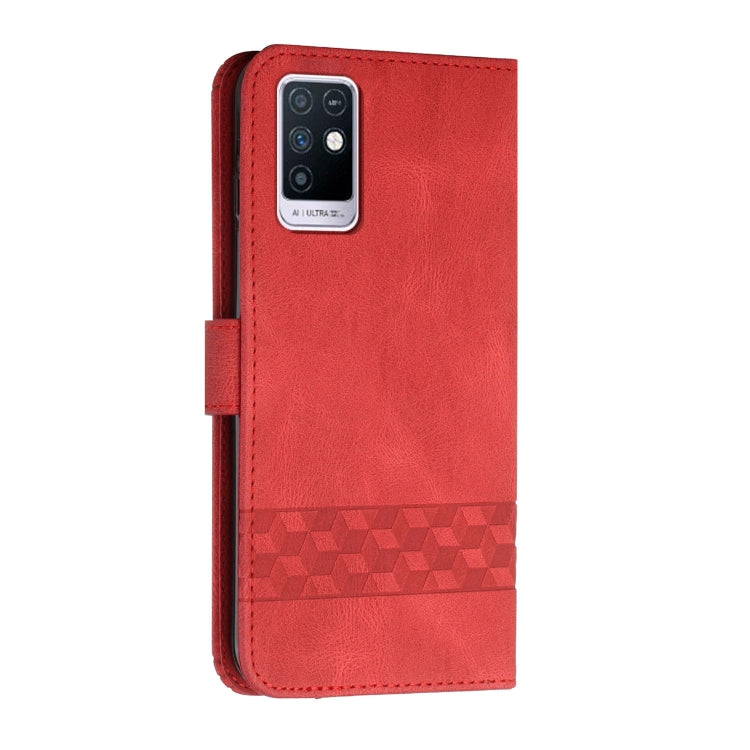 For Infinix Note 10 Cubic Skin Feel Flip Leather Phone Case