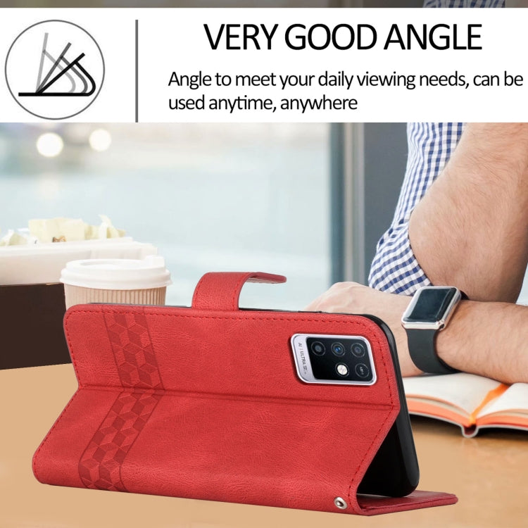 For Infinix Note 10 Cubic Skin Feel Flip Leather Phone Case