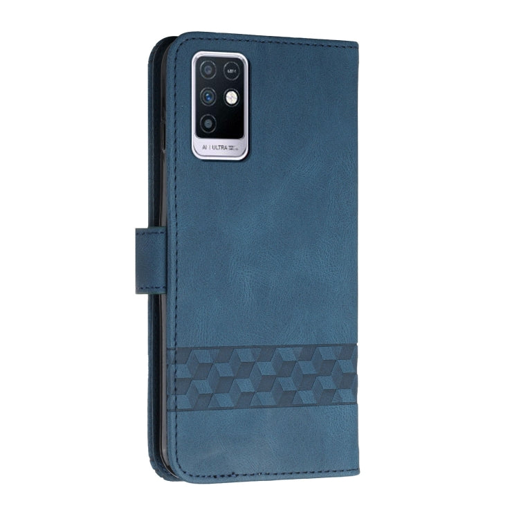 For Infinix Note 10 Pro Cubic Skin Feel Flip Leather Phone Case