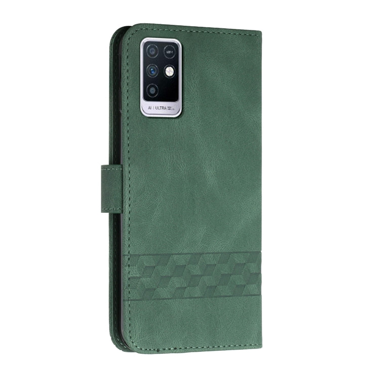 For Infinix Note 10 Pro Cubic Skin Feel Flip Leather Phone Case