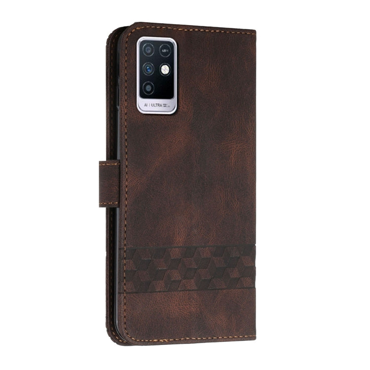 For Infinix Note 10 Pro Cubic Skin Feel Flip Leather Phone Case