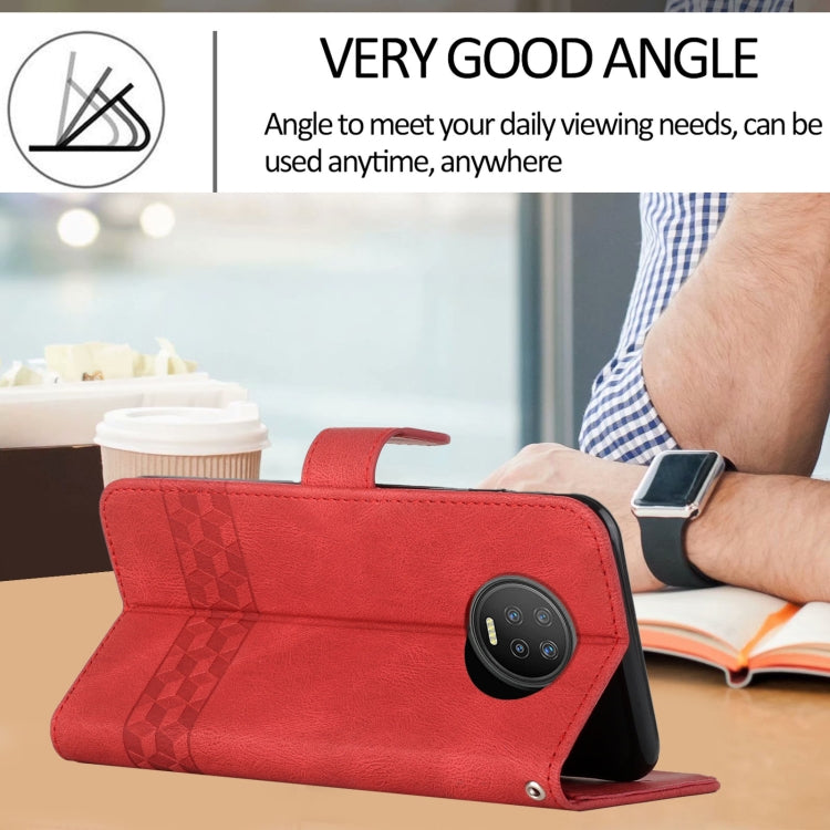 For Infinix Note 7 / X690 Cubic Skin Feel Flip Leather Phone Case