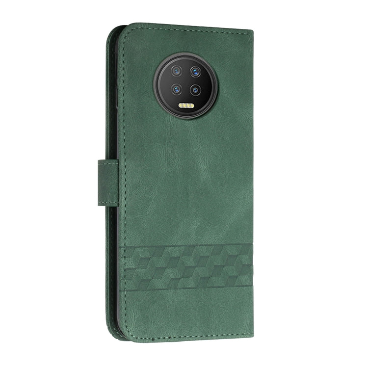 For Infinix Note 7 / X690 Cubic Skin Feel Flip Leather Phone Case
